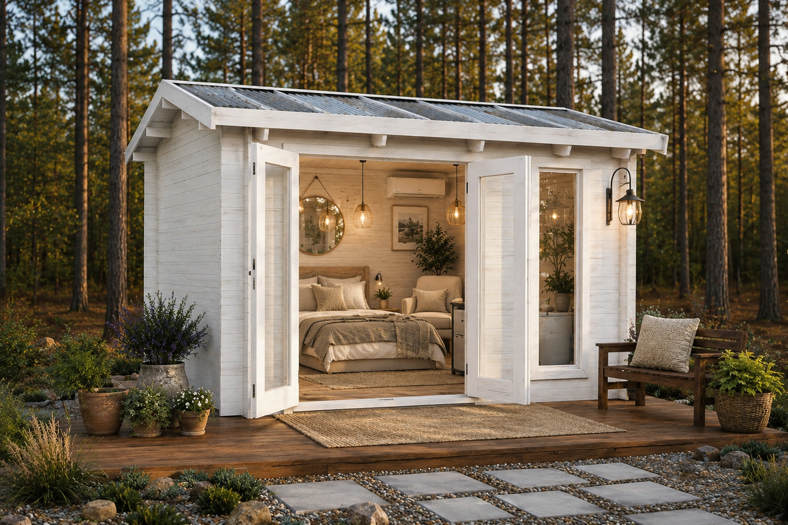 Princess Alexandra greenhouse cabin at Honeysuckle & Pine